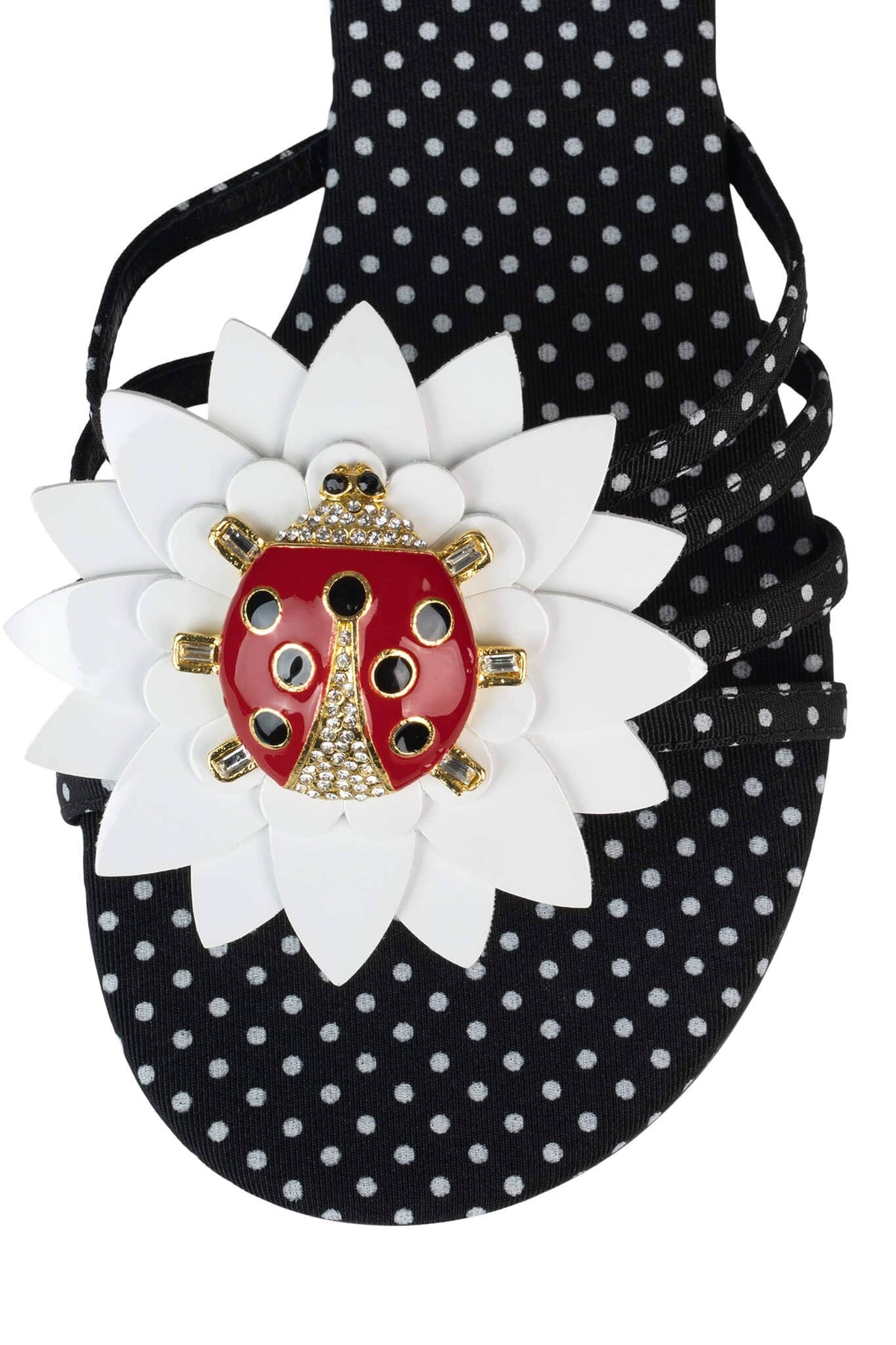 BUG-ME Jeffrey Campbell Sandals Black White Red Combo