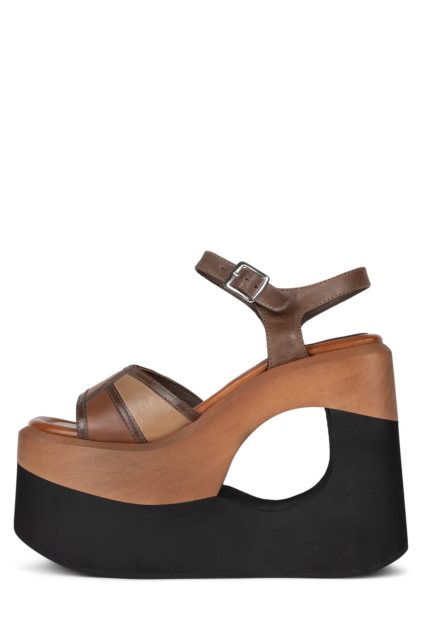 NEW Jeffrey Campbell Lucianna Platform Slide Sandal Brown Women's 9 MSRP sale $155