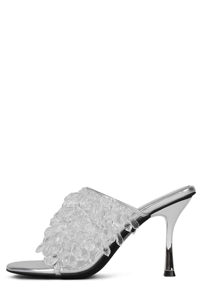 CRYSTLZ Jeffrey Campbell Sandals with heels Silver Clear