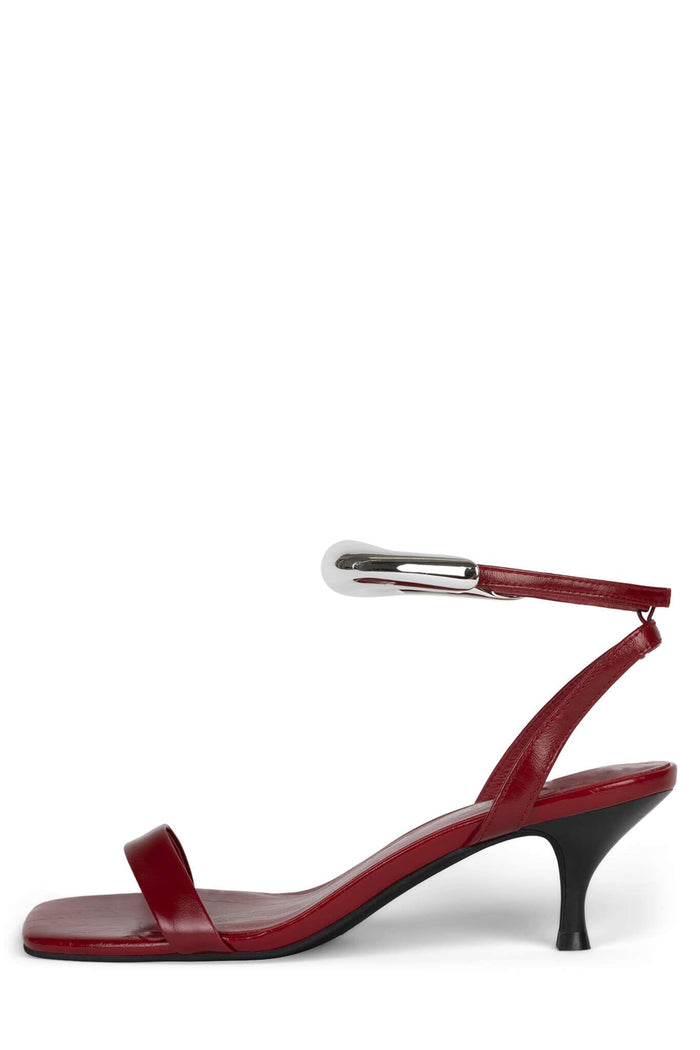 DECOR Heeled Sandal ST Red Silver 6 