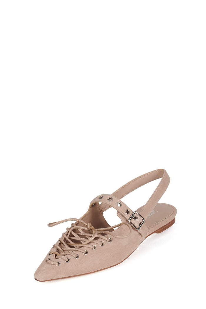 GERALT Jeffrey Campbell Slingback Flat Beige Suede 
