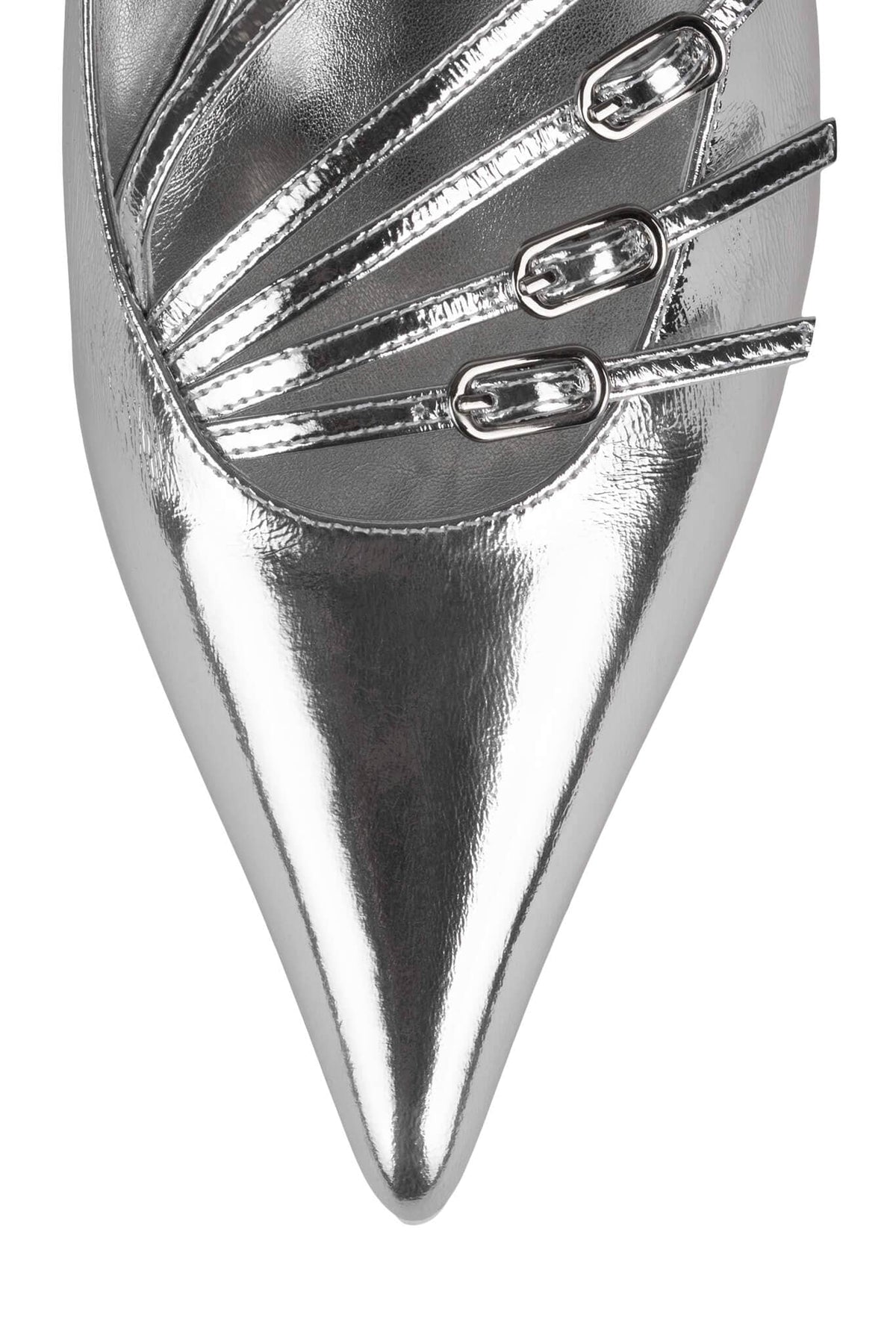 LASH-2 Jeffrey Campbell Strappy Slingback Pump Silver