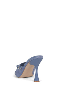 ODOM Jeffrey Campbell Heeled Sandals Periwinkle Suede Silver