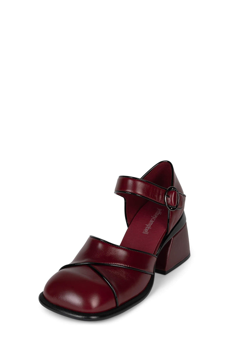 Jeffrey Campbell Mary Janes Red Black Patent