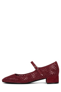 TOPTIER-PC Jeffrey Campbell Mary Janes Red Suede