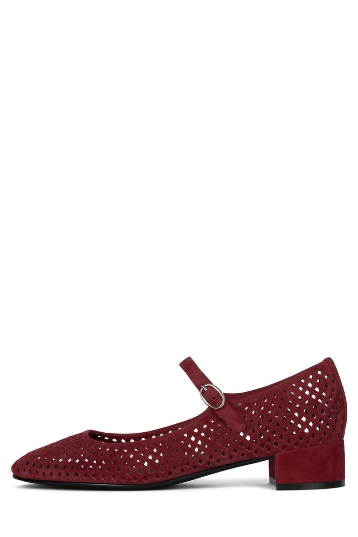TOPTIER-PC Jeffrey Campbell Mary Janes Red Suede