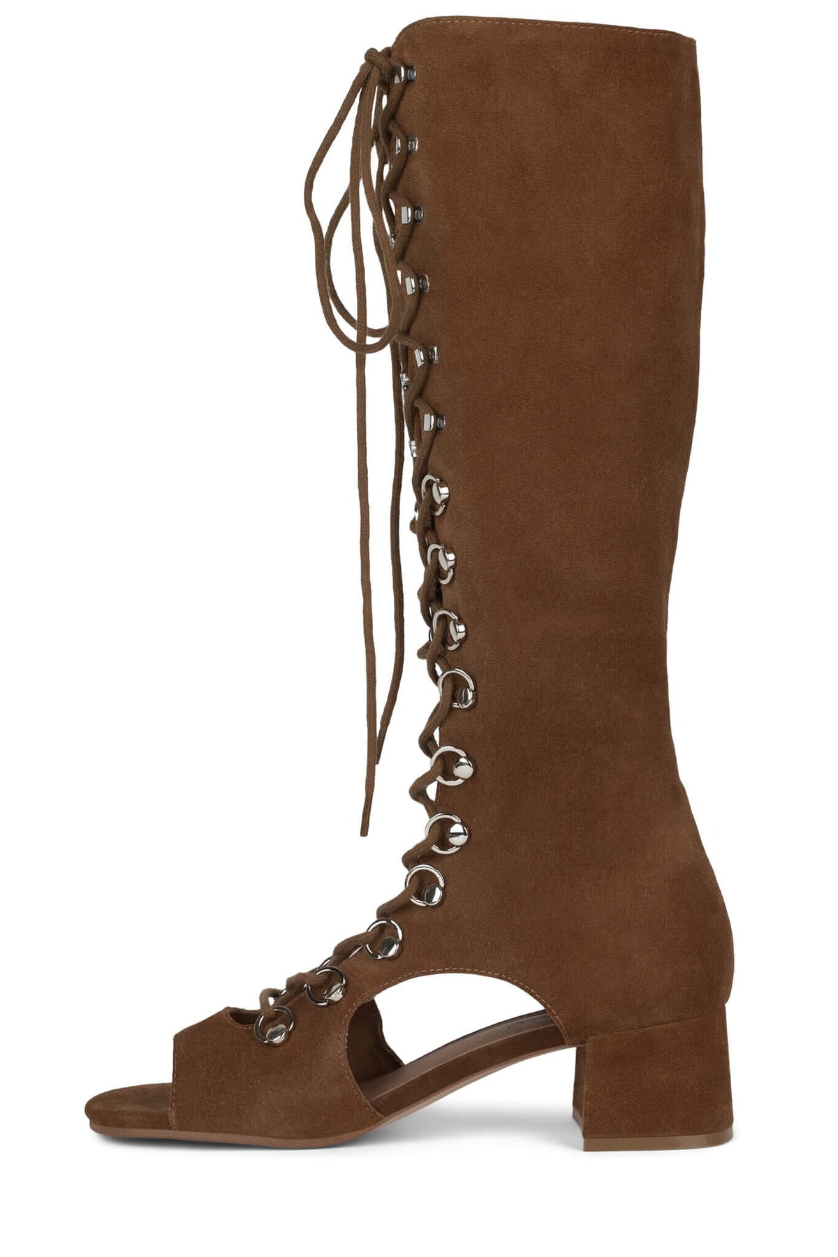 YE-YE Jeffrey Campbell Knee-High Boots Tan Suede