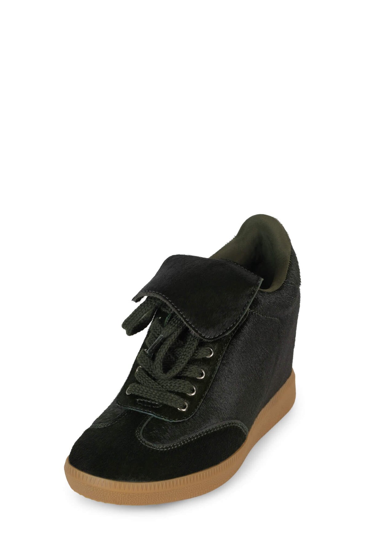 2000-L8-F Jeffrey Campbell Wedge Sneaker Dark Olive