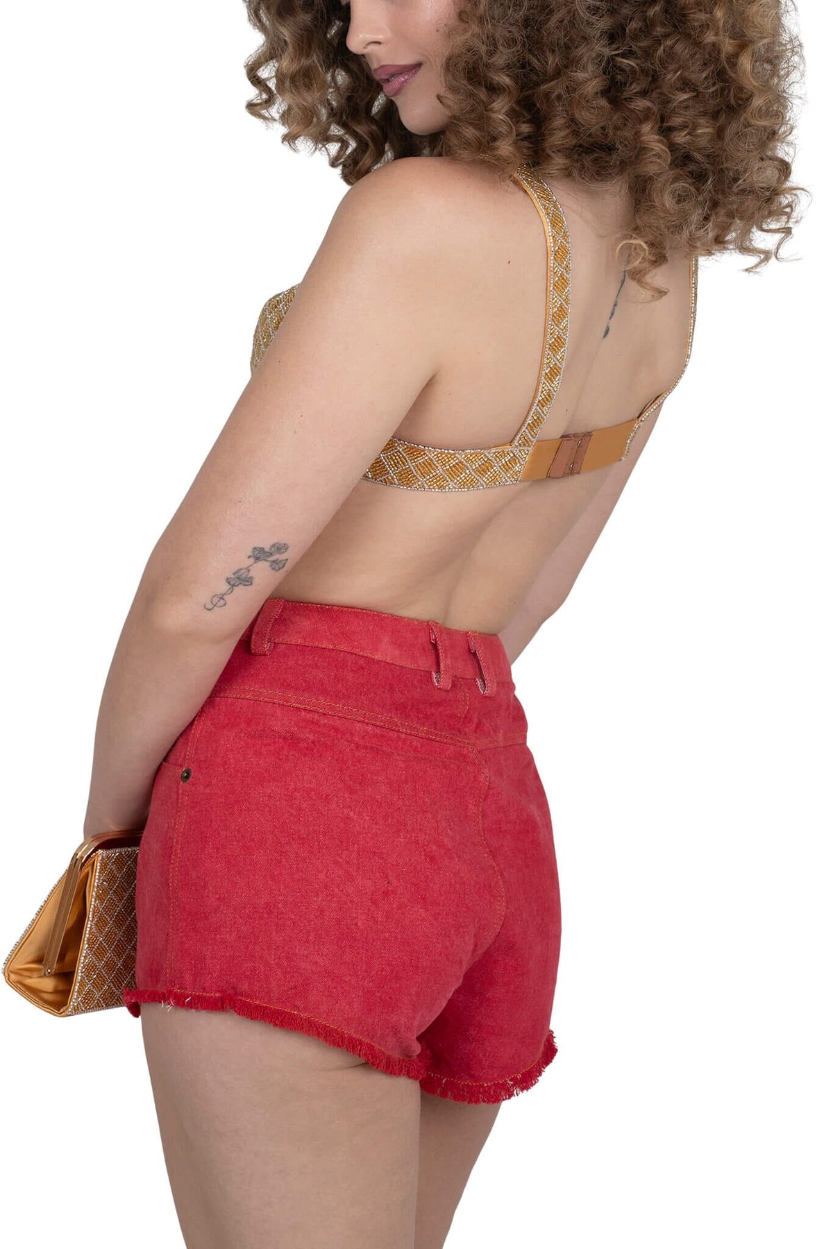BANGER Jeffrey Campbell Shorts Red Denim