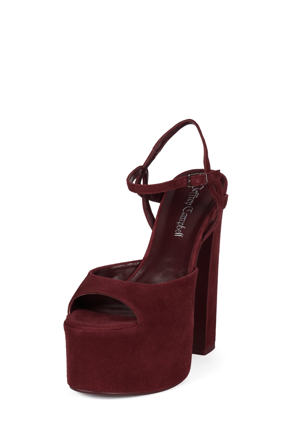 EVER-LAST Jeffrey Campbell Platform Sandal Wine Suede