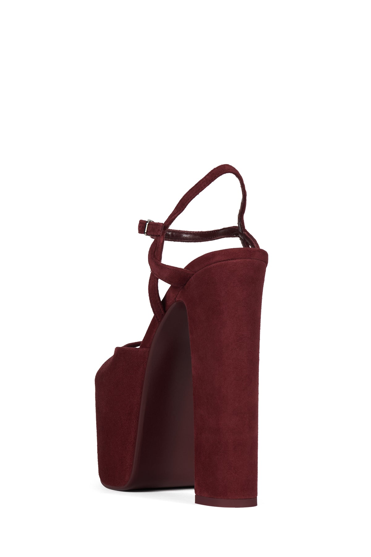 EVER-LAST Jeffrey Campbell Platform Sandal Wine Suede