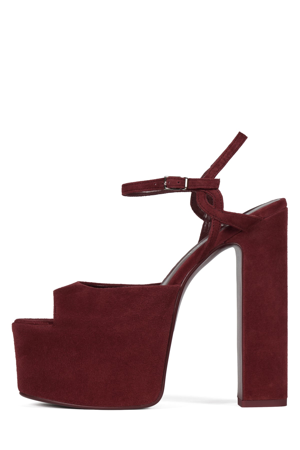 EVER-LAST Jeffrey Campbell Platform Sandal Wine Suede