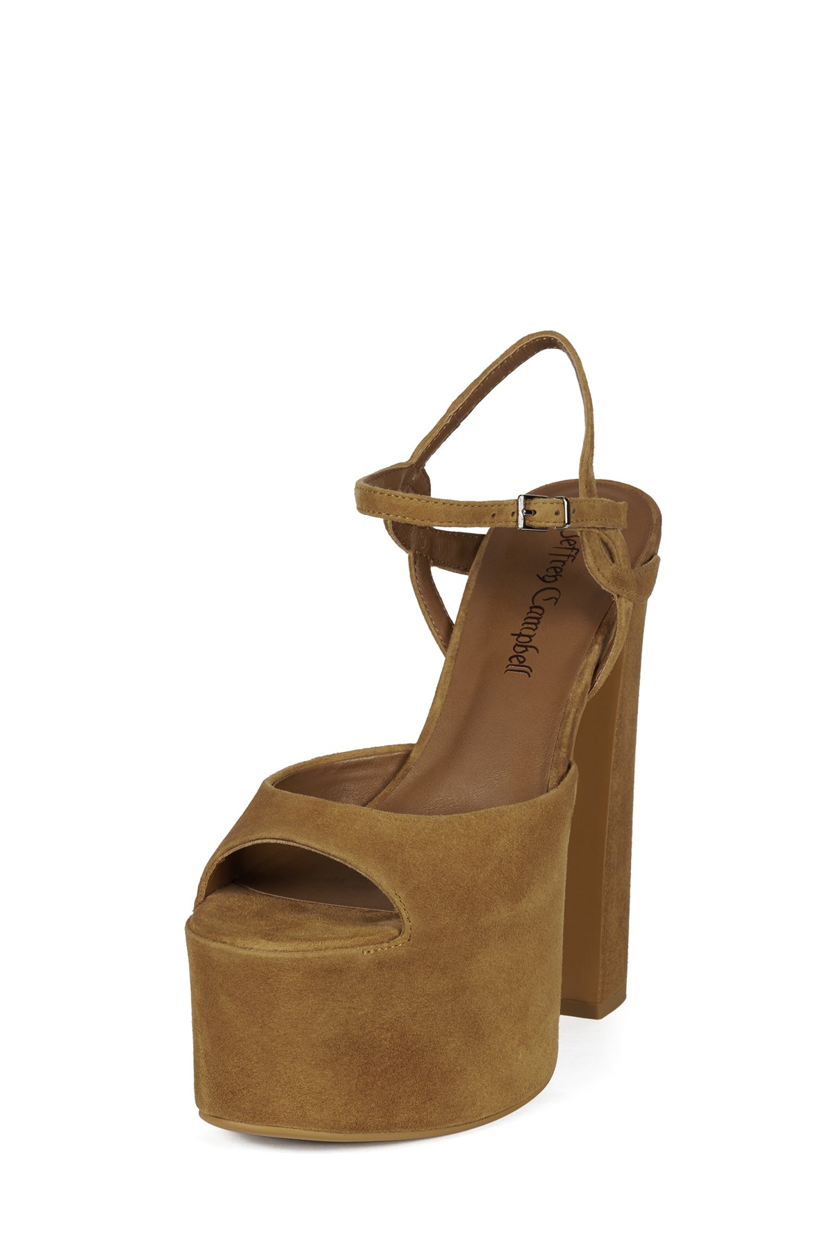 EVER-LAST Jeffrey Campbell Platform Sandal Khaki Suede _hover