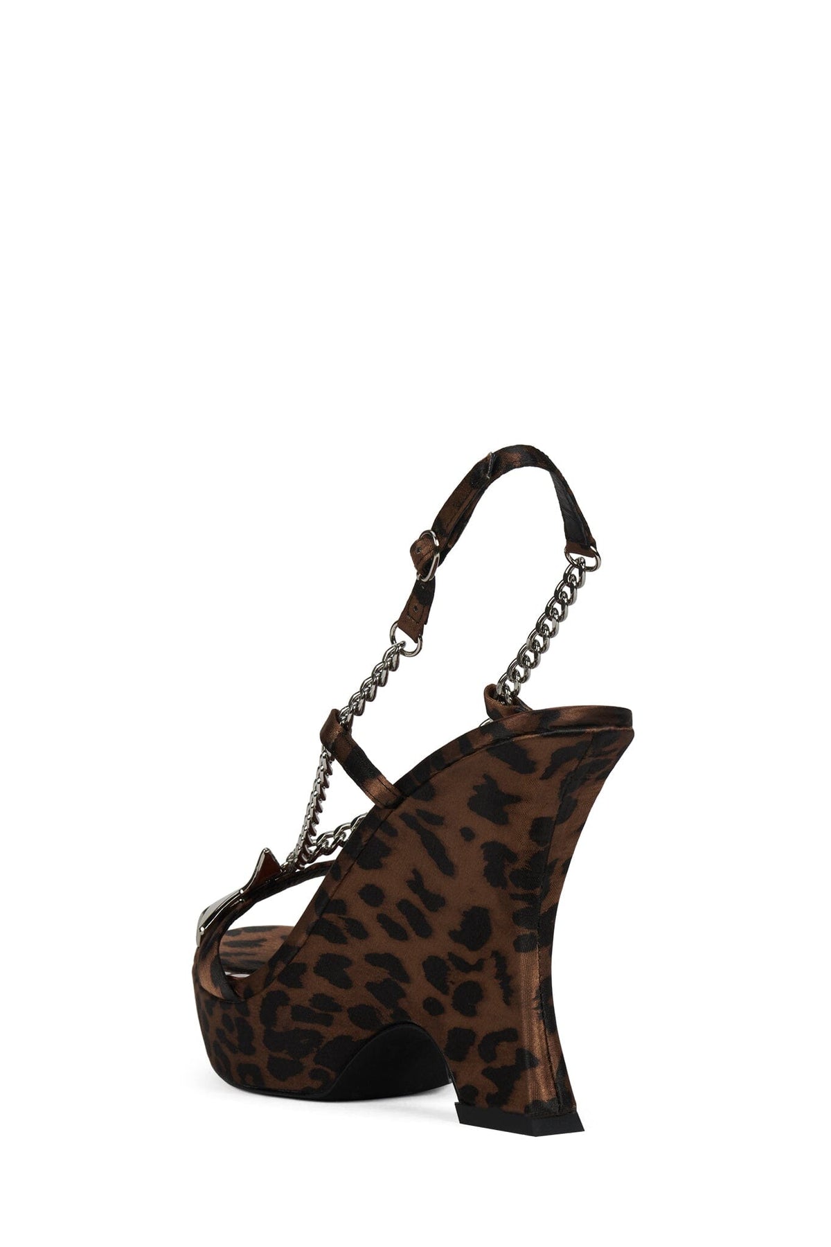 HOTTIE Tan Cheetah Satin Silver 4