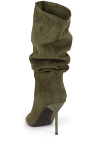 LAMIA Olive Suede 4