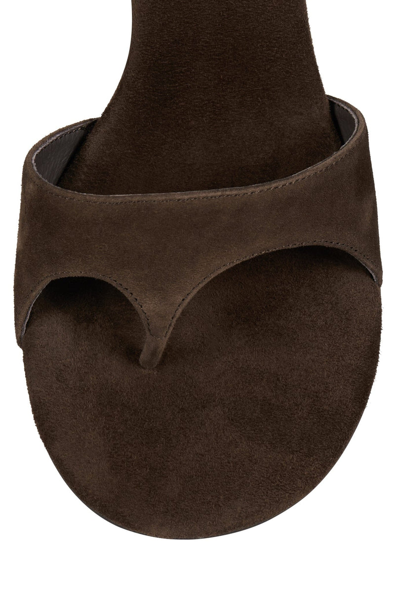 LINETTE Jeffrey Campbell Heeled Sandal Espresso Suede
