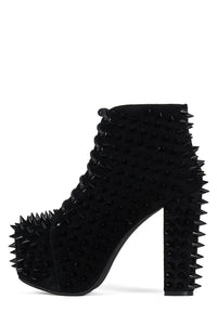 LITA-SPIKE Black Suede Black
