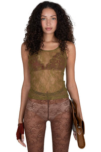 MELODIOUS Jeffrey Campbell Top Olive
