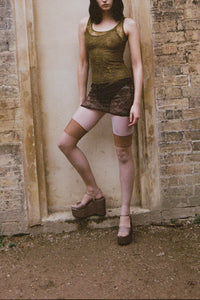MELODIOUS Jeffrey Campbell Top Olive _hover