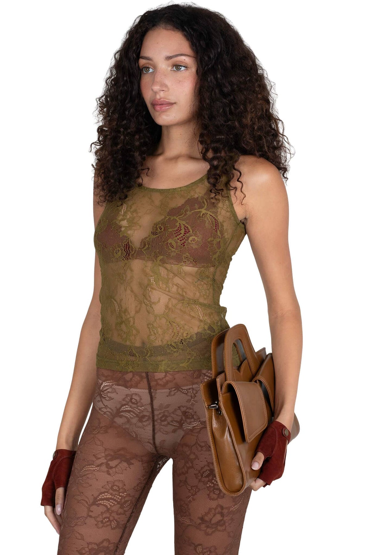 MELODIOUS Jeffrey Campbell Top Olive