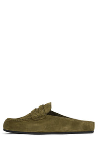 MILES Olive Suede