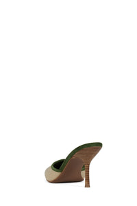 PARSE Beige Canvas Green Ostrich 3