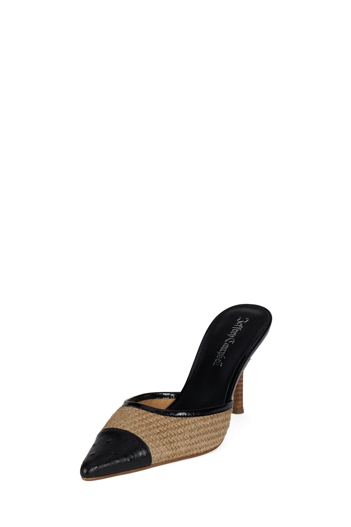 PARSE Tan Jute Black Ostrich _hover