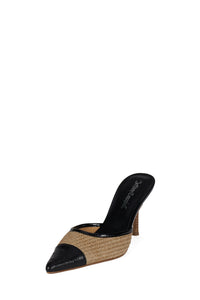 PARSE Tan Jute Black Ostrich _hover