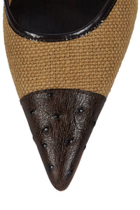 PARSE Tan Jute Coffee Ostrich 4