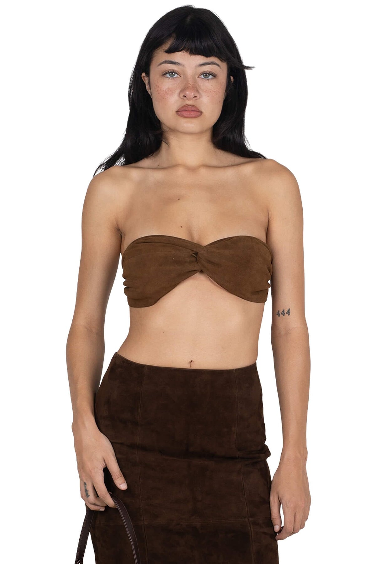 PSYCHIC TOP Jeffrey Campbell Top Brown Suede main
_hover