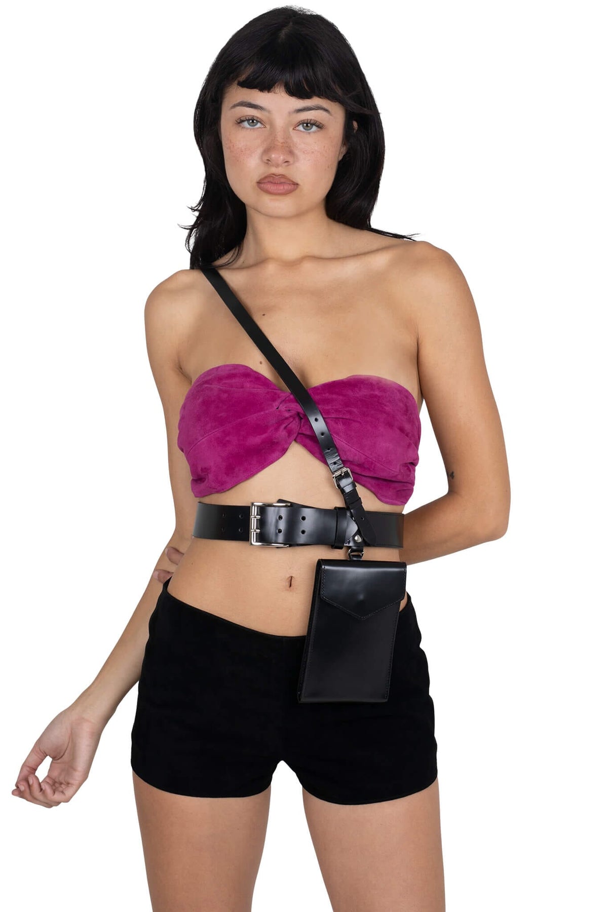 PSYCHIC TOP Jeffrey Campbell Top Fuchsia Suede main