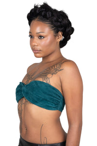 PSYCHIC TOP Jeffrey Campbell Top Turquoise Suede 3