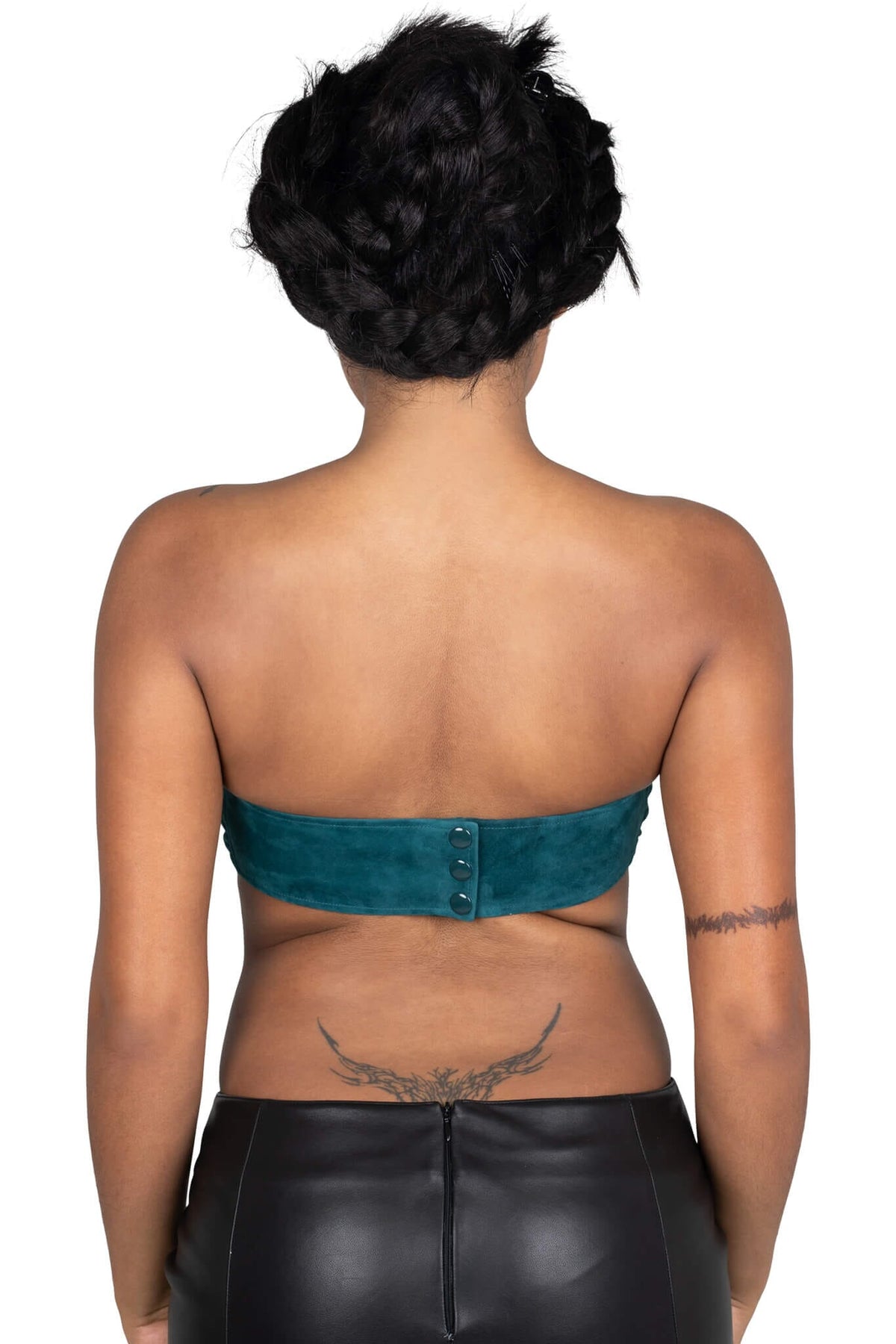 PSYCHIC TOP Jeffrey Campbell Top Turquoise Suede 4