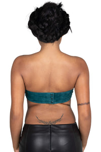 PSYCHIC TOP Jeffrey Campbell Top Turquoise Suede 4