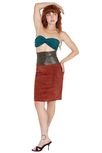 PSYCHIC TOP Jeffrey Campbell Top Turquoise Suede 8