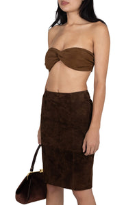 PSYCHIC TOP Jeffrey Campbell Top Brown Suede main