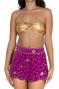 PSYCHIC TOP Jeffrey Campbell Top Dark Gold main