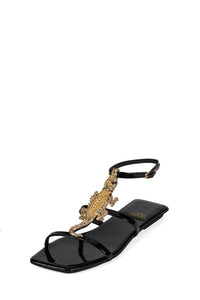 REPTILIAN Black Patent Gold _hover