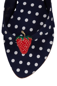 SHORTCAKE2 Navy White Polkadot 4