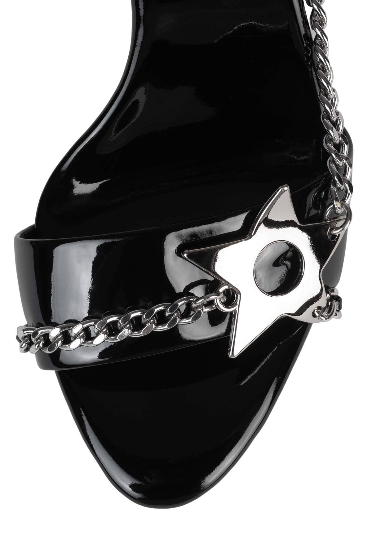 SOIRE-O Black Patent Silver 5