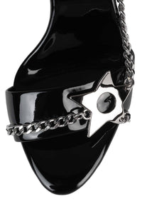 SOIRE-O Black Patent Silver 5