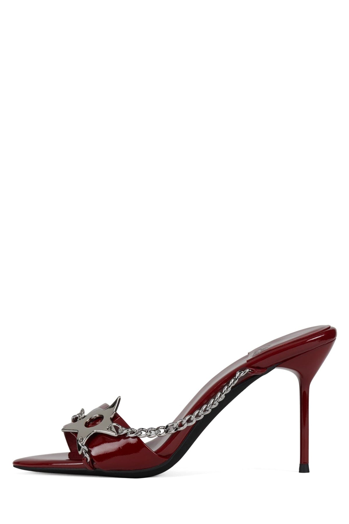 SOIRE-O Cherry Red Patent Silver
