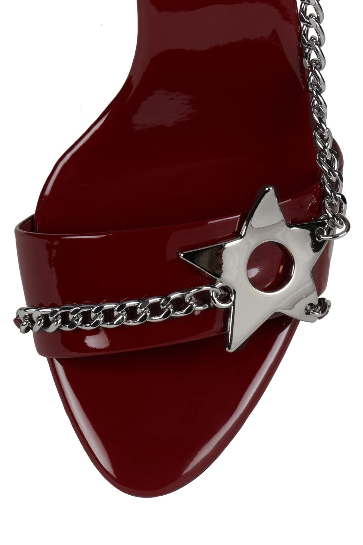 SOIRE-O Cherry Red Patent Silver 5