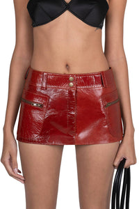 TOO-COOL Jeffrey Campbell Mini Skirt Orange Crackle