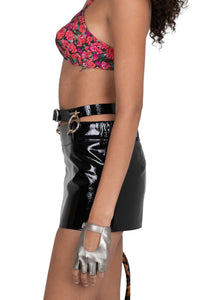 VYPER SKIRT Black Crinkle Patent