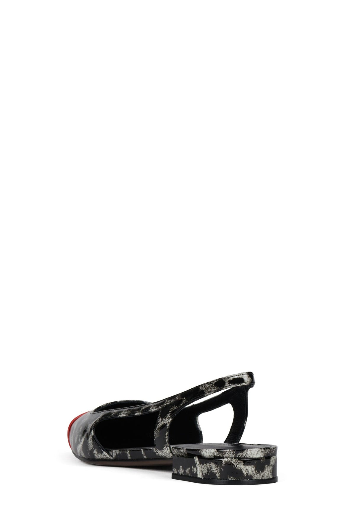 WORTHWHILE Black White Red Patent 4