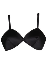YVONNE Jeffrey Campbell Top Black Satin
