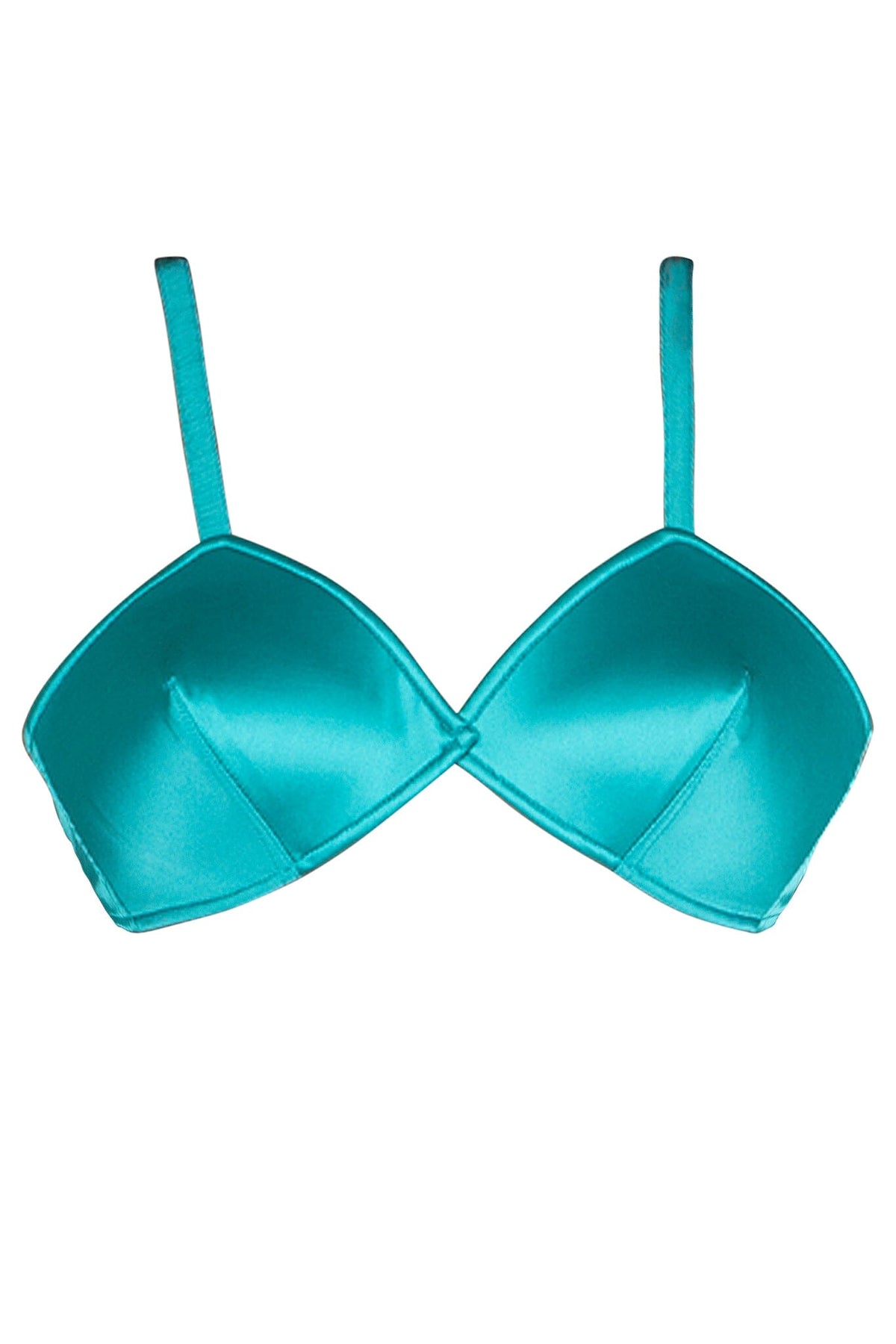 YVONNE Jeffrey Campbell Top Turquoise Satin