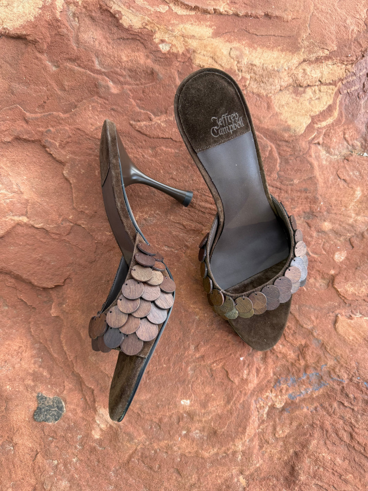 AGENT-BD Jeffrey Campbell Heeled Sandal Brown Combo _hover