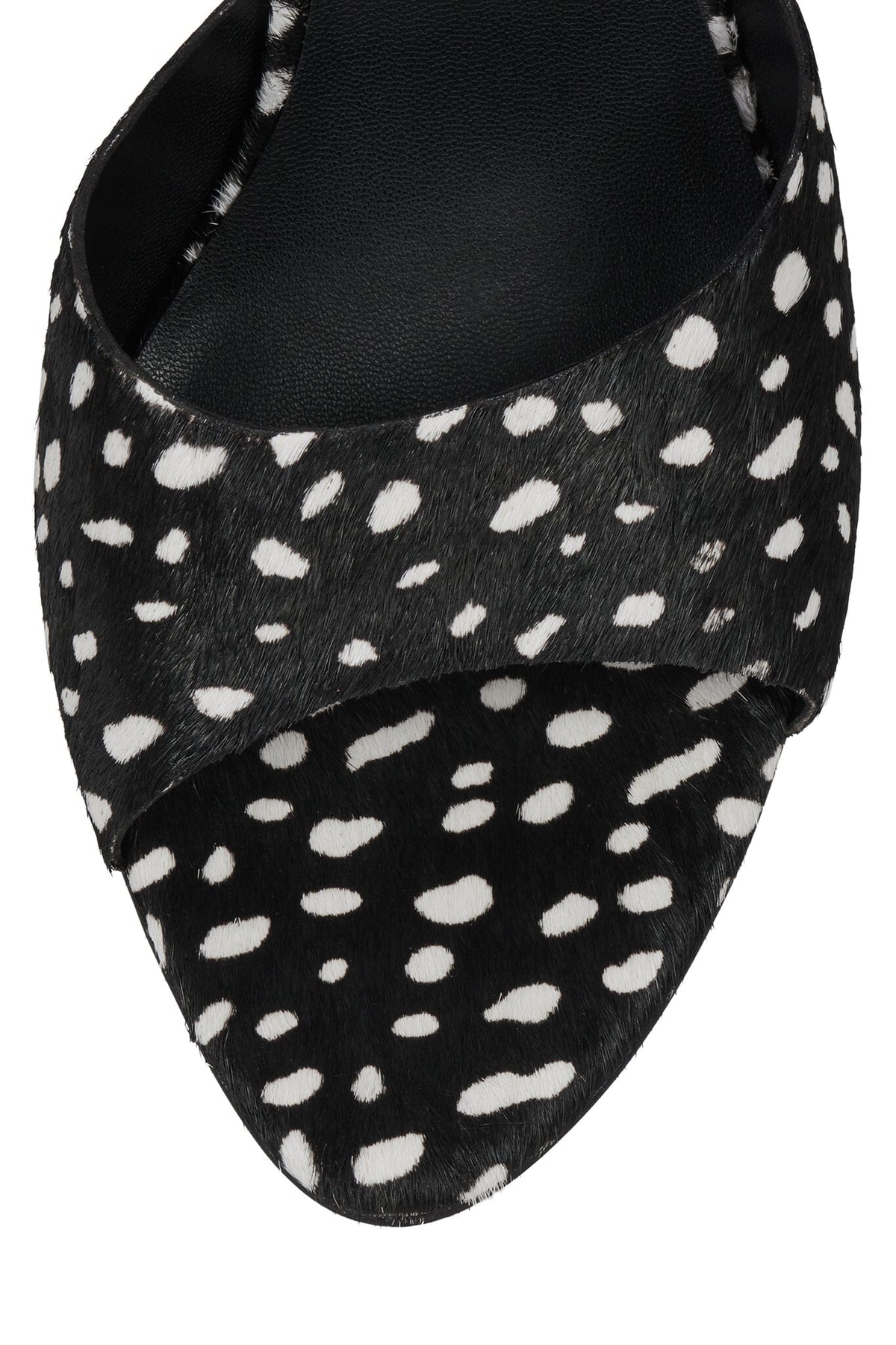 AGENT-F Jeffrey Campbell Heeled Sandal Black White Dot